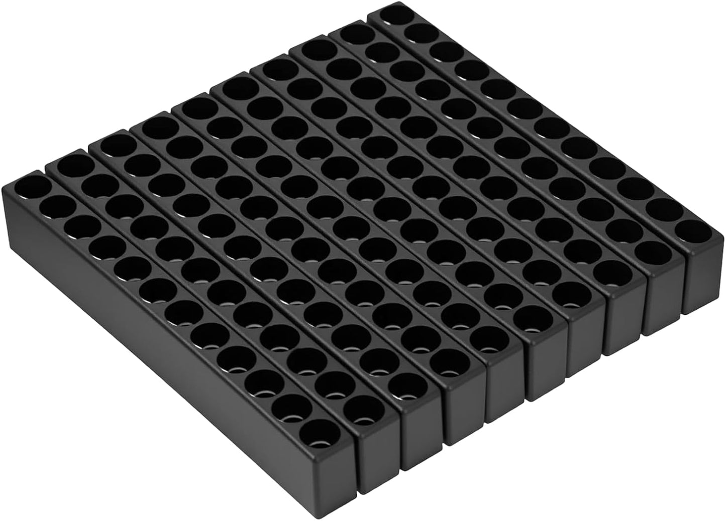 Organiz. brocas 1/4 pulg 10 Uds plástico negro