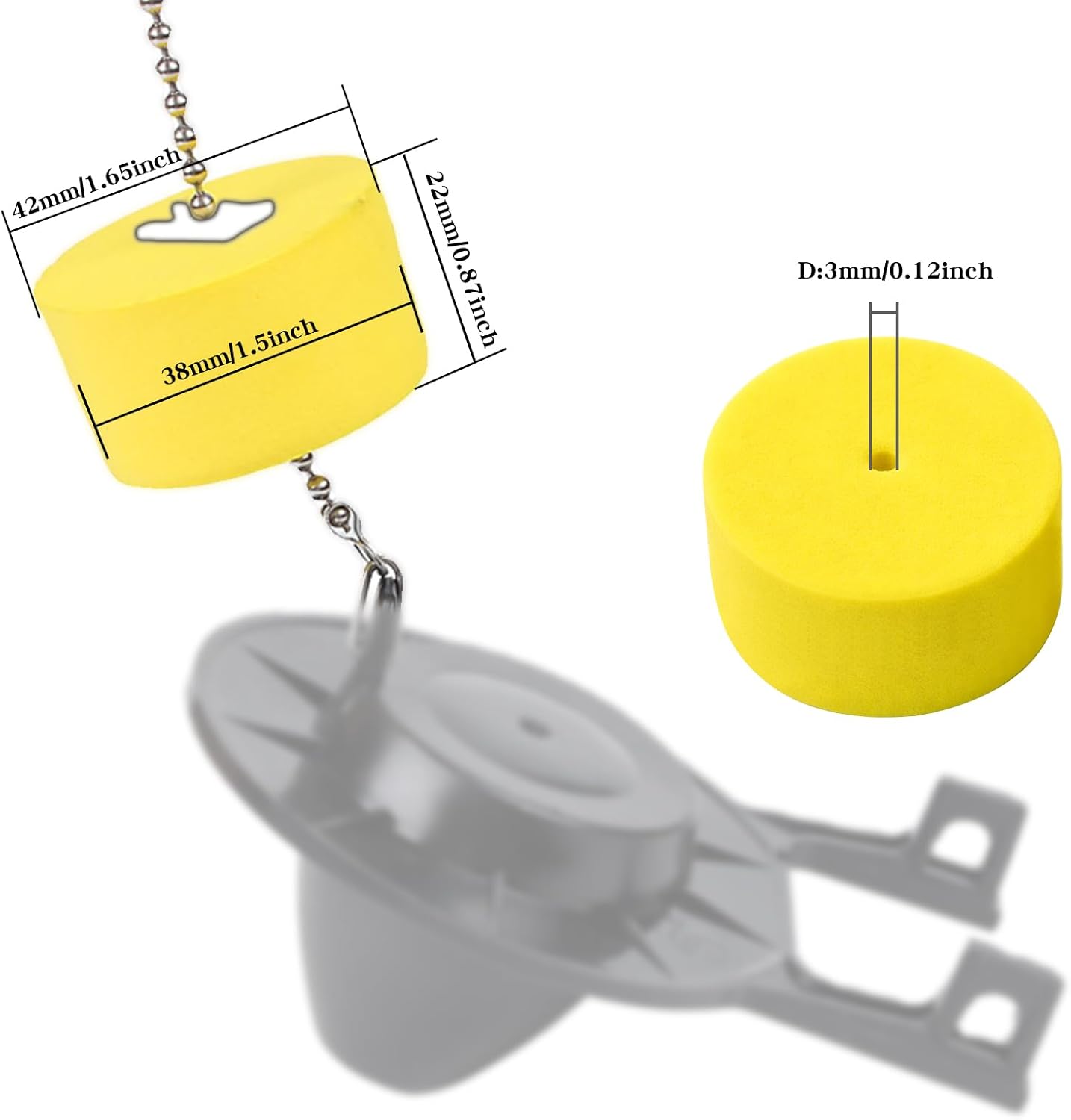 Flotador inodoro universal set 2 material EVA