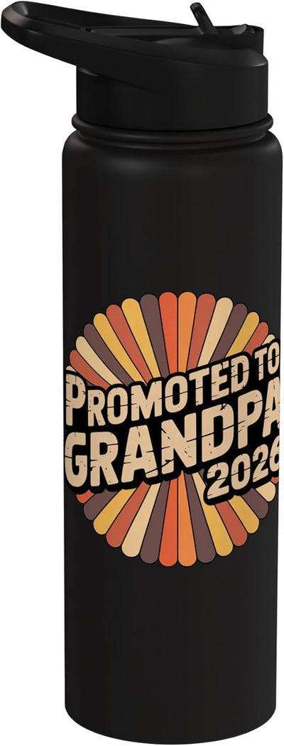 Botella de agua vintage retro sin BPA acero inoxidable