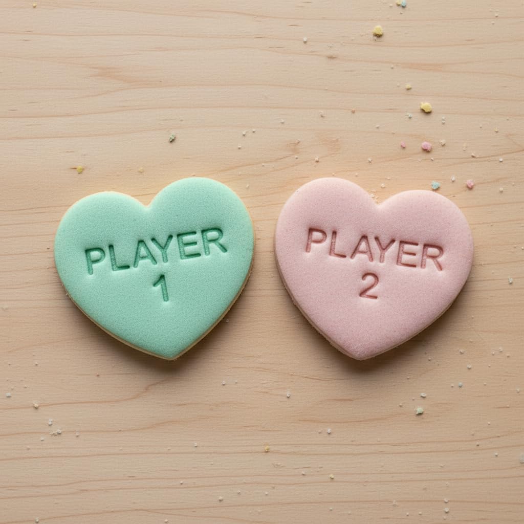 Set 7 Cortadores Galletas Corazón Temática Geek