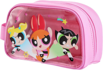 Bolsa maquillaje transparente para niñas y mujeres color rosa
