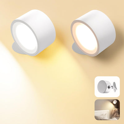 Lámpara pared LED recargable bola magnética 360