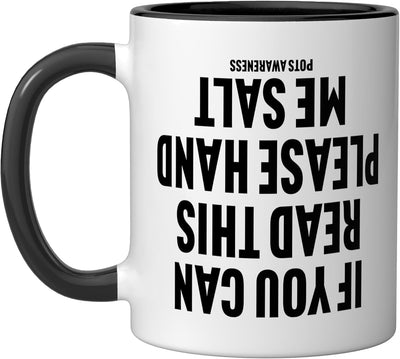 Taza Cerámica para Síndrome POTS Negro/Blanco