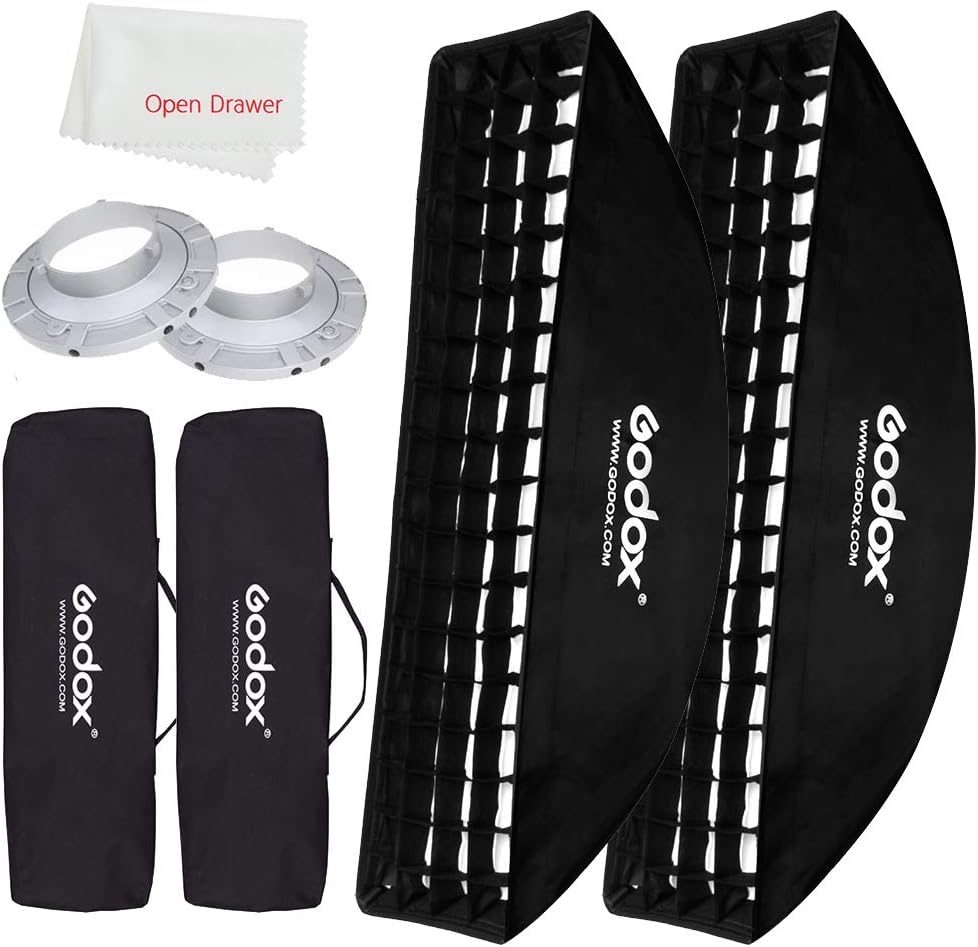 Softbox Honeycomb Grid 8.6x35pulg para Foto Studio 2 Pzas