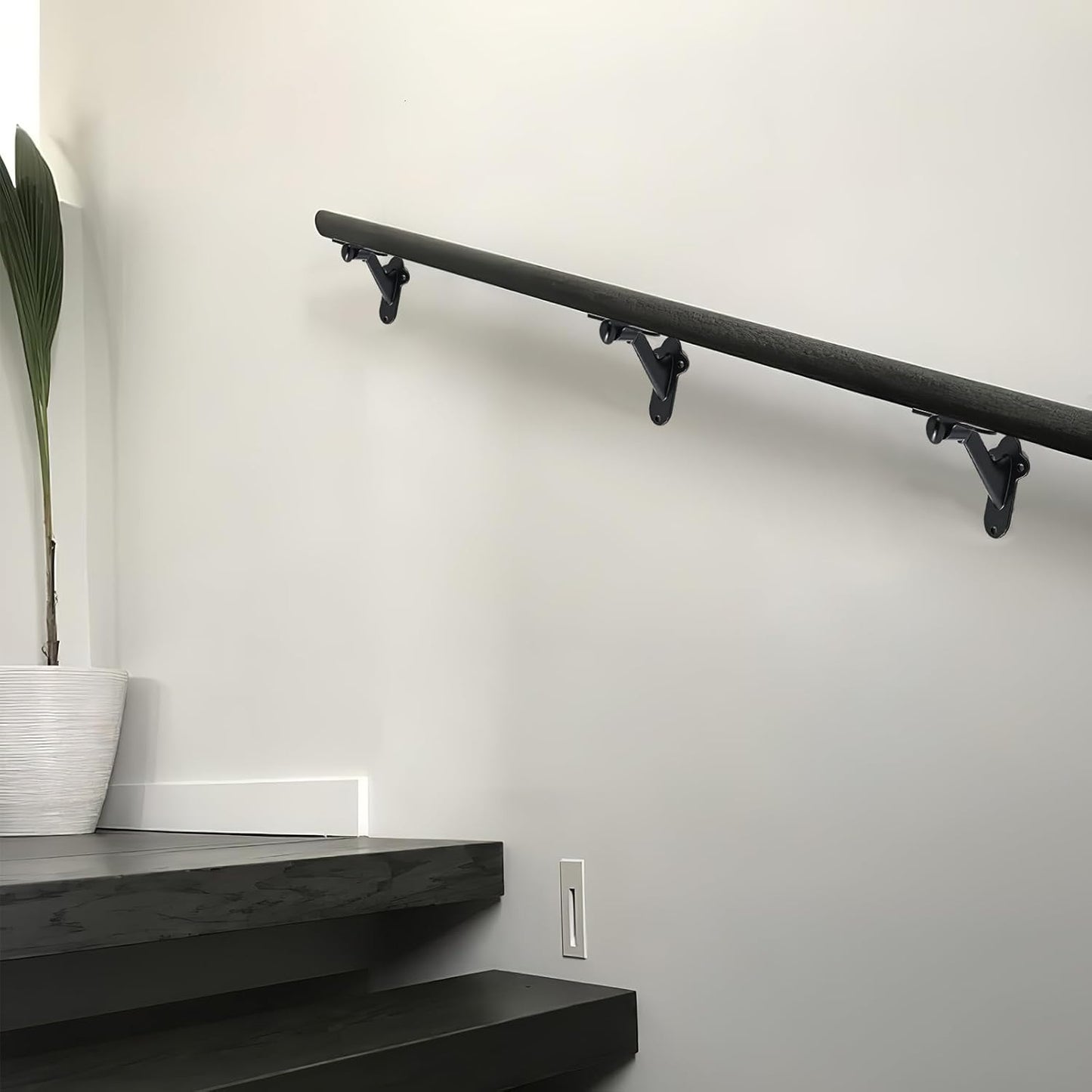 Soportes escalera 3pulg comp 6 pzas color negro