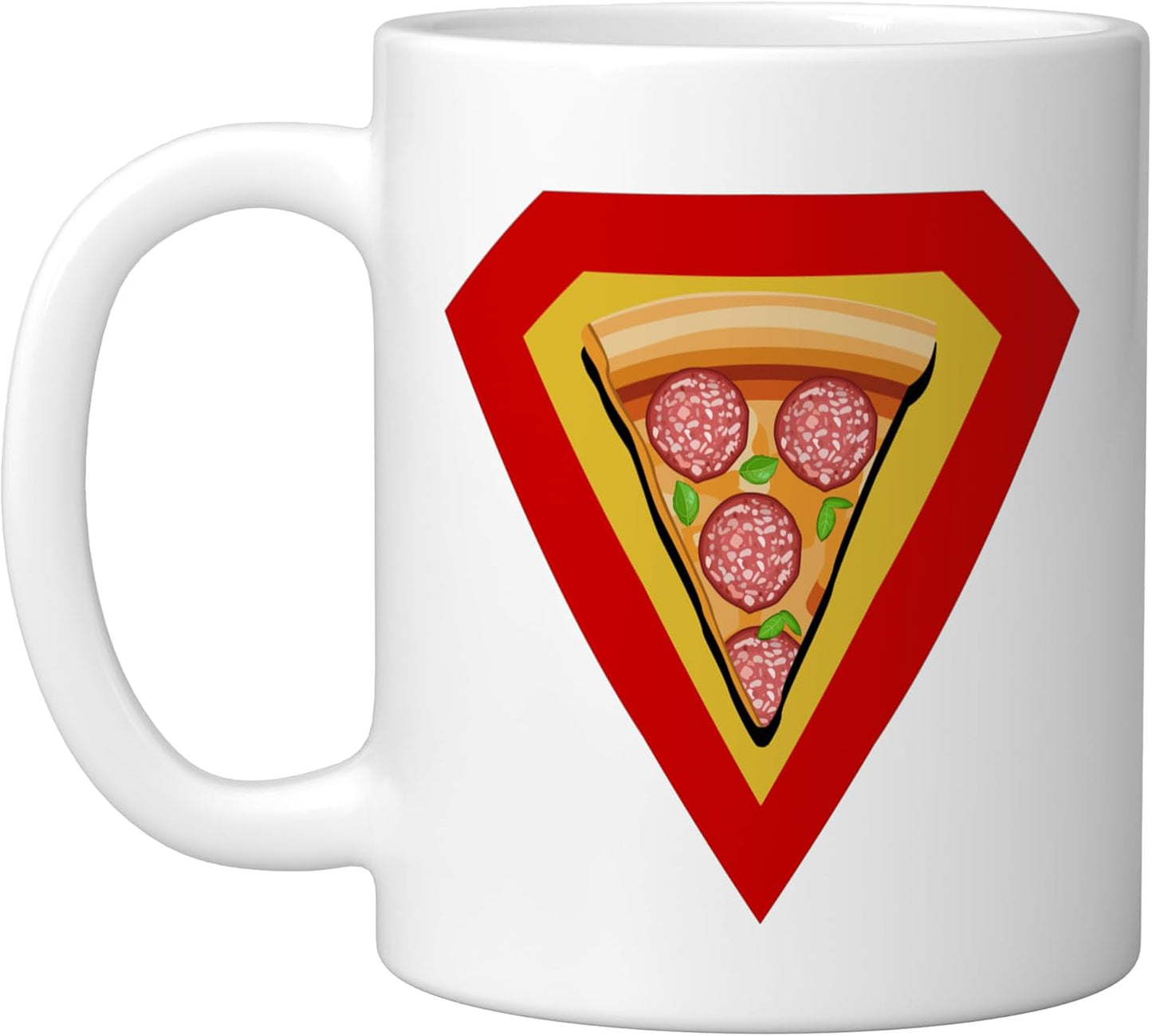 Taza Cerámica Héroe Entrega Pizza Blanca