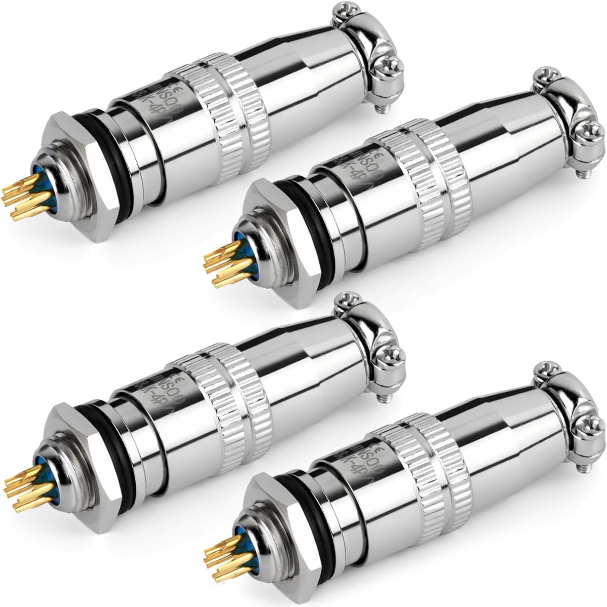 Pack 4 Conectores Aviación Push-Pull 4 Pines 0.315pulg