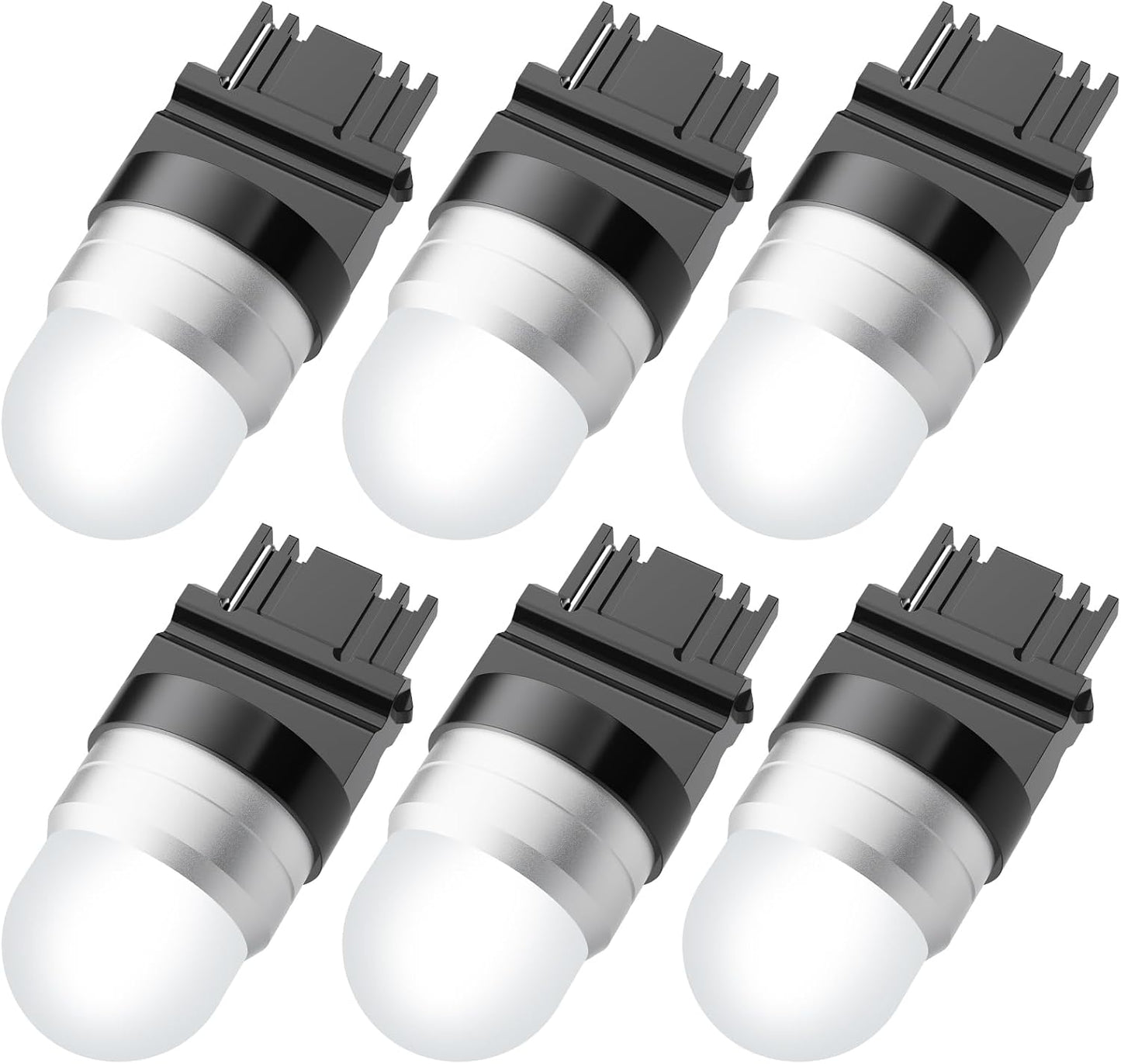 6 Bombillas LED 3156 S8 12-24 V 2 W Blanco Cálido
