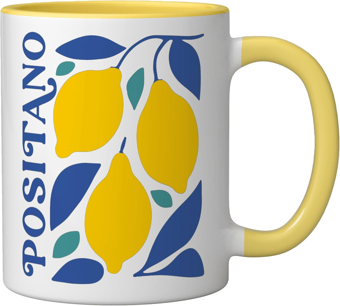 Taza Cerámica Citrus Positano Amarillo/Blanco