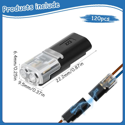 120 Conectores Doble Cable Hebilla Bloqueo Ignífugo 2026