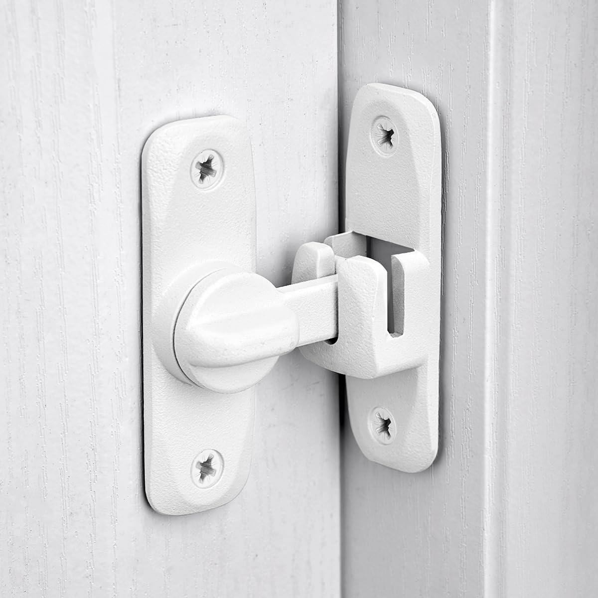 Cerraduras puerta granero 90/180 grados blanco mate