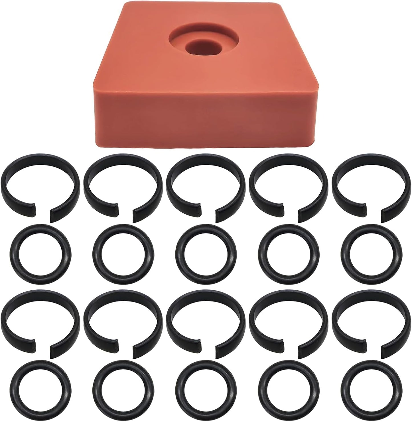 Set 10 Pzas Clip Anillo 3/8pulg con Herramienta