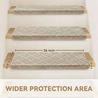 Peldaños Bullnose Antideslizantes 9.5x36 Madera 14 Pzas