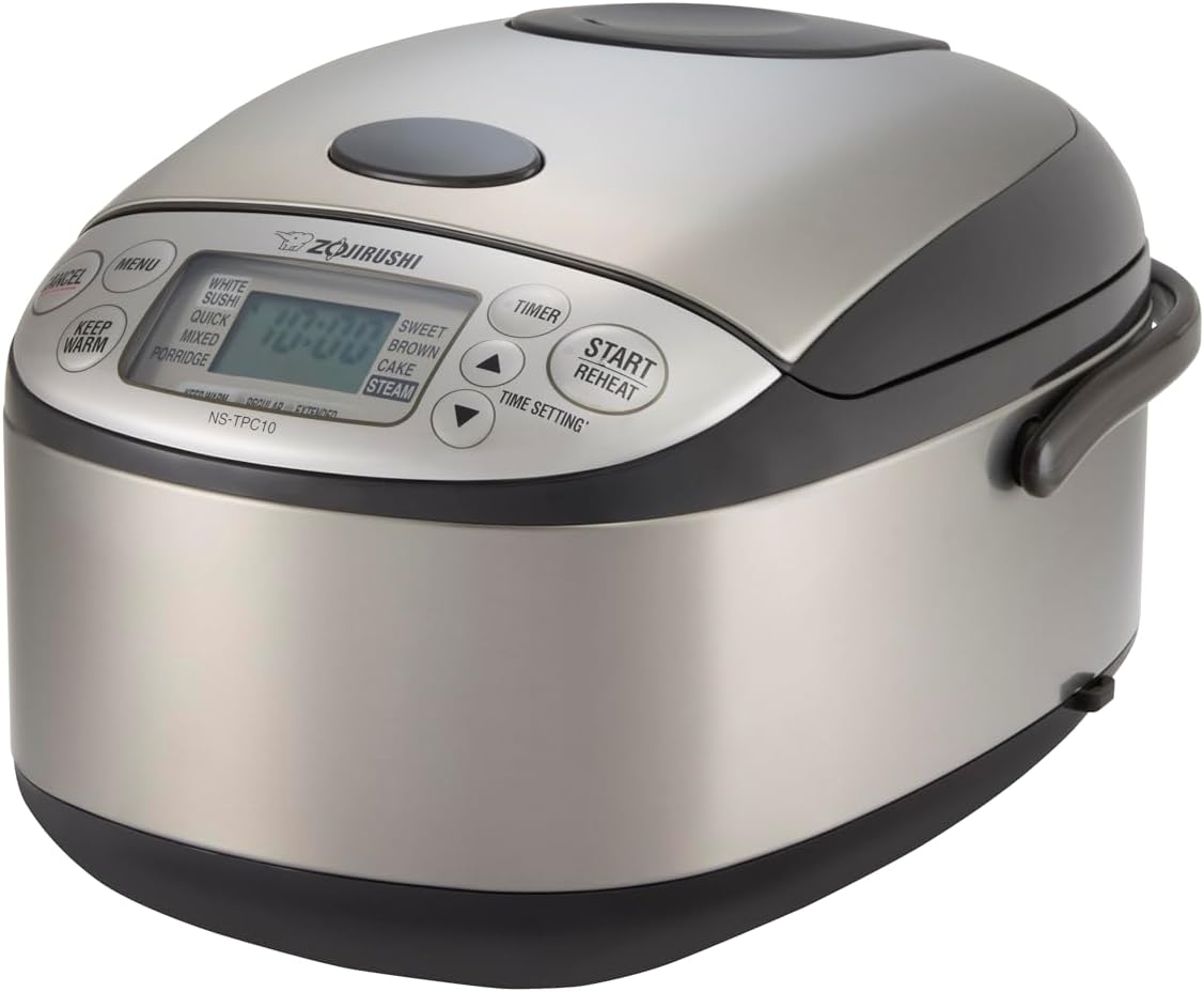 Olla arrocera con calentador acero inox 5.5 tazas