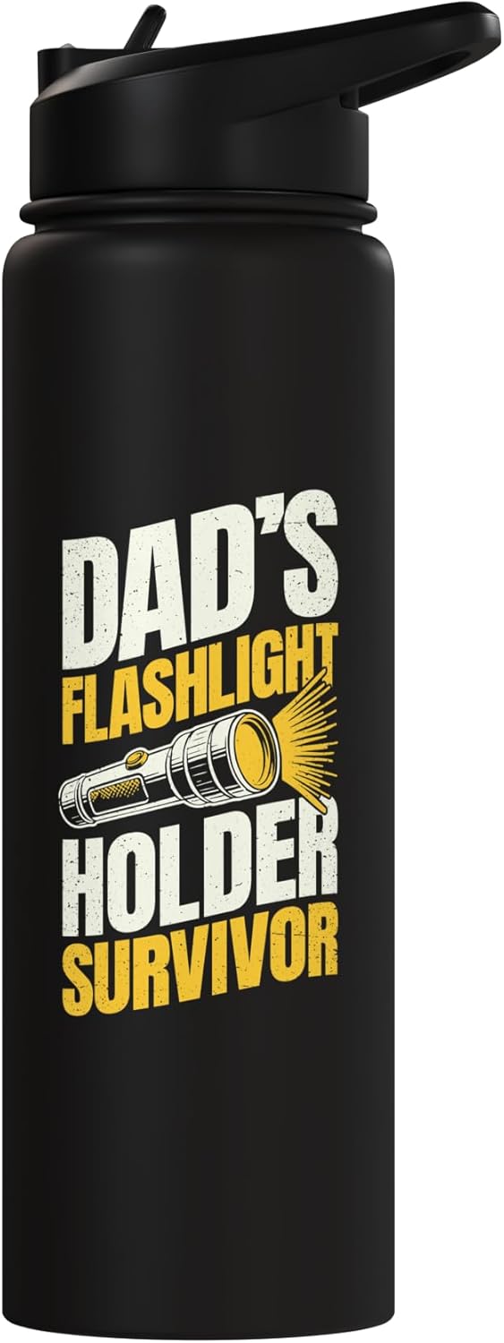 Bote de agua aislado de acero inoxidable para linterna Dad Flashlight Survivor