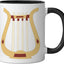Taza de cerámica para instrumento de cuerda negro/blanco