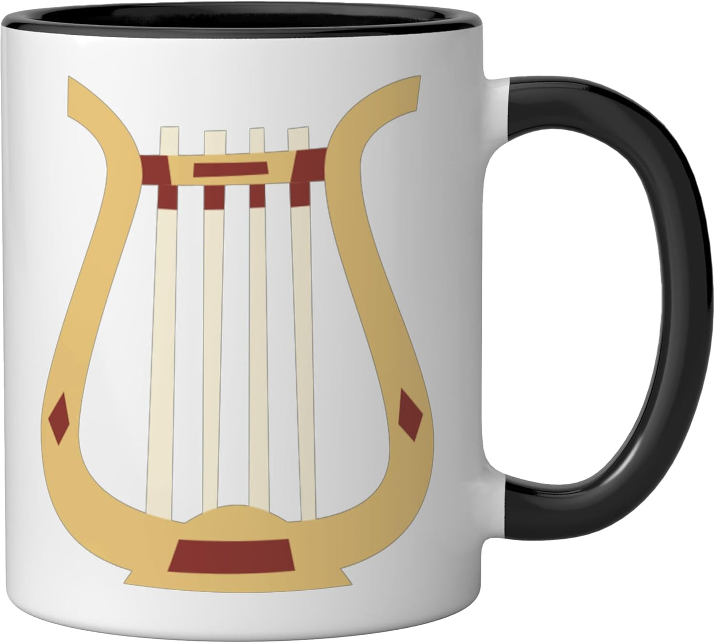 Taza de cerámica para instrumento de cuerda negro/blanco