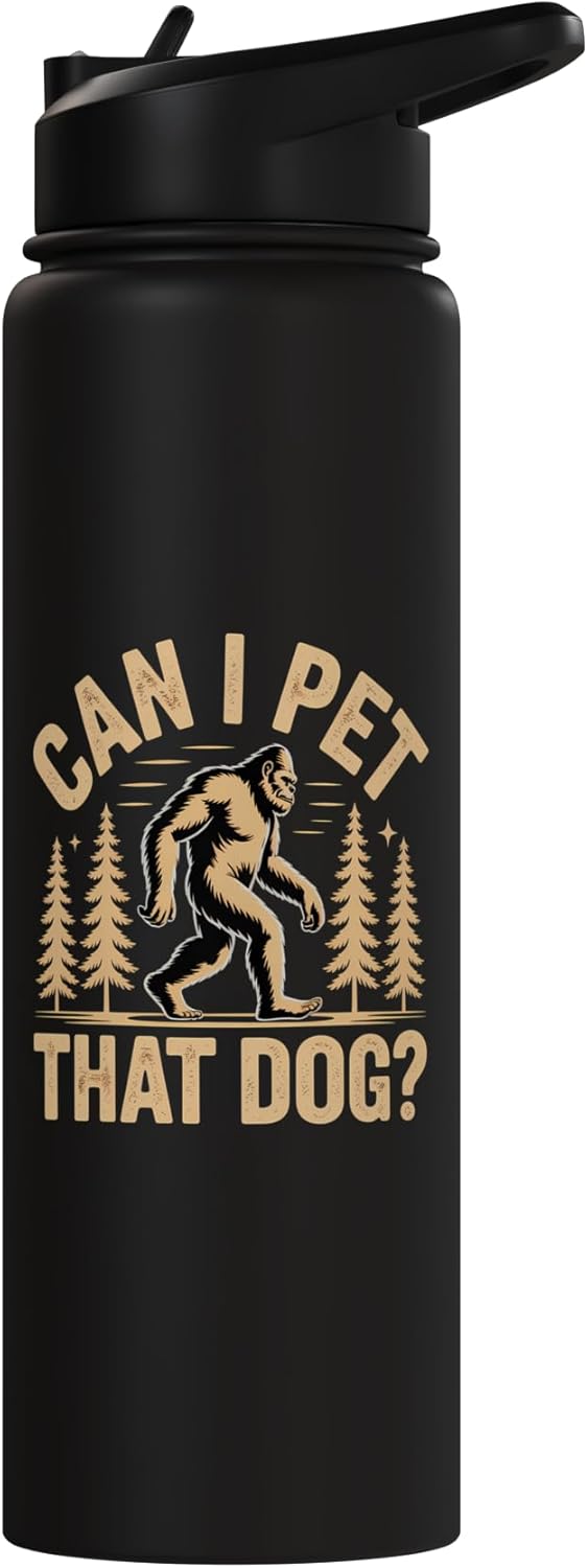 Botella de agua acero inoxidable con meme Bigfoot Sasquatch