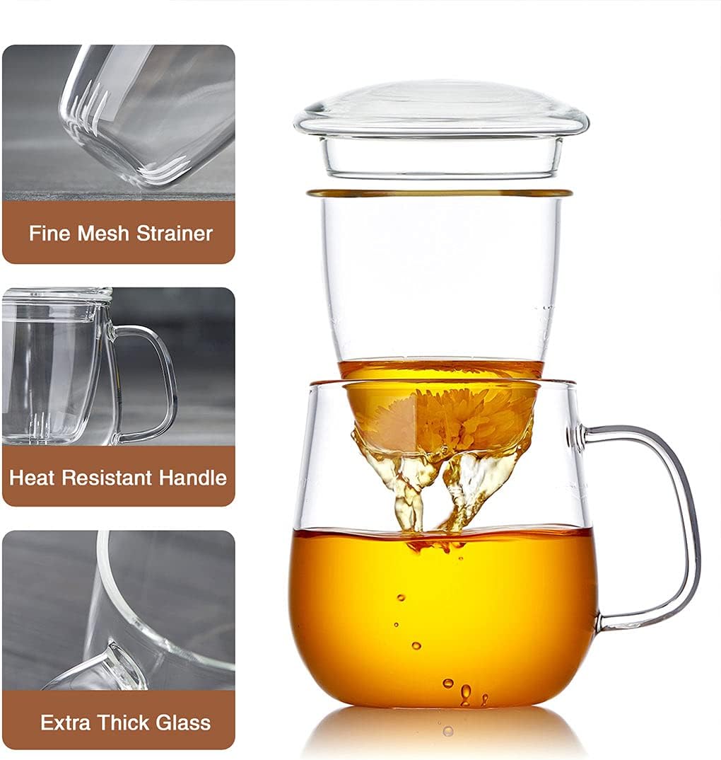 Vaso térmico vidrio borosilicato con infusor 520ml