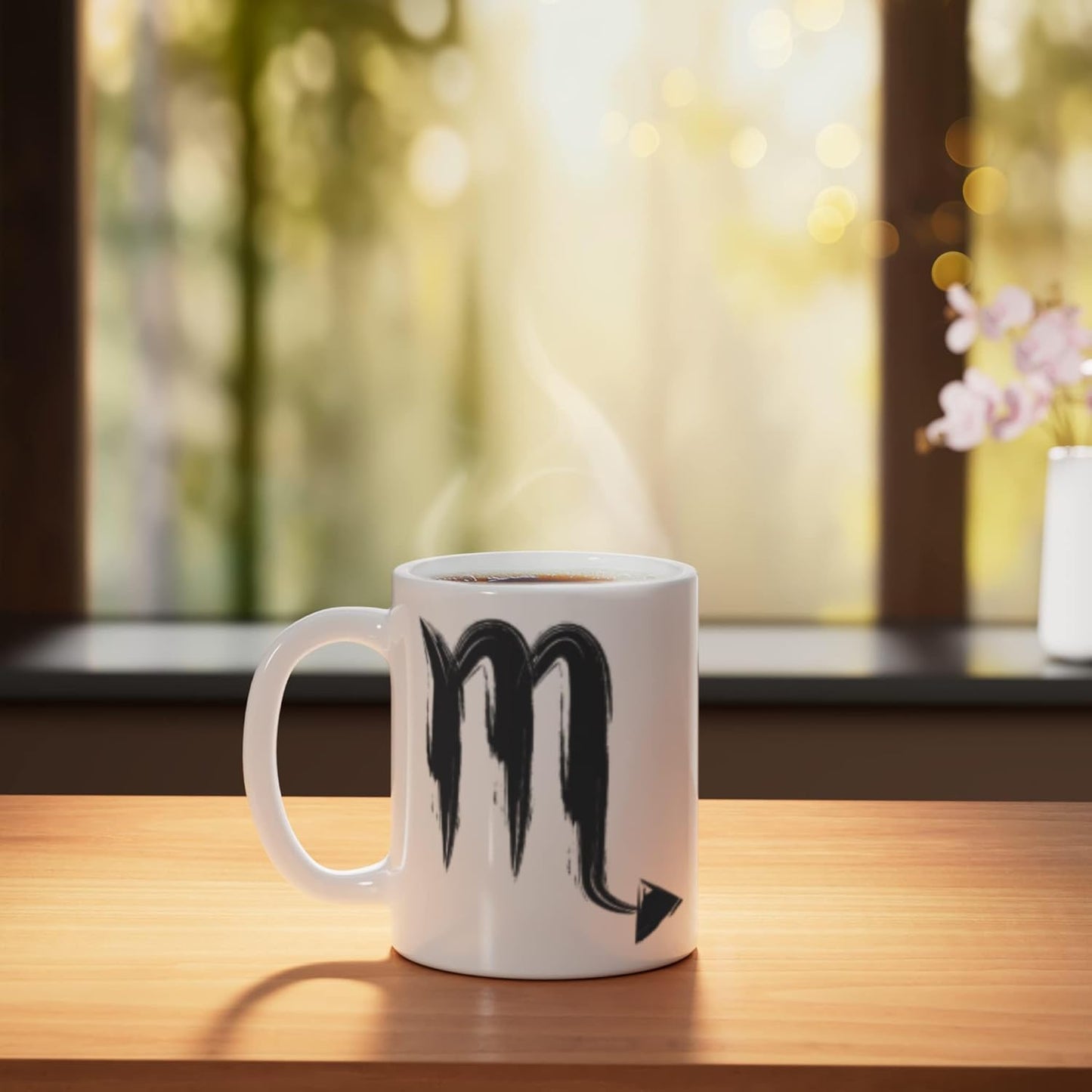 Taza Cerámica Escorpión Blanco Signo Scorpio
