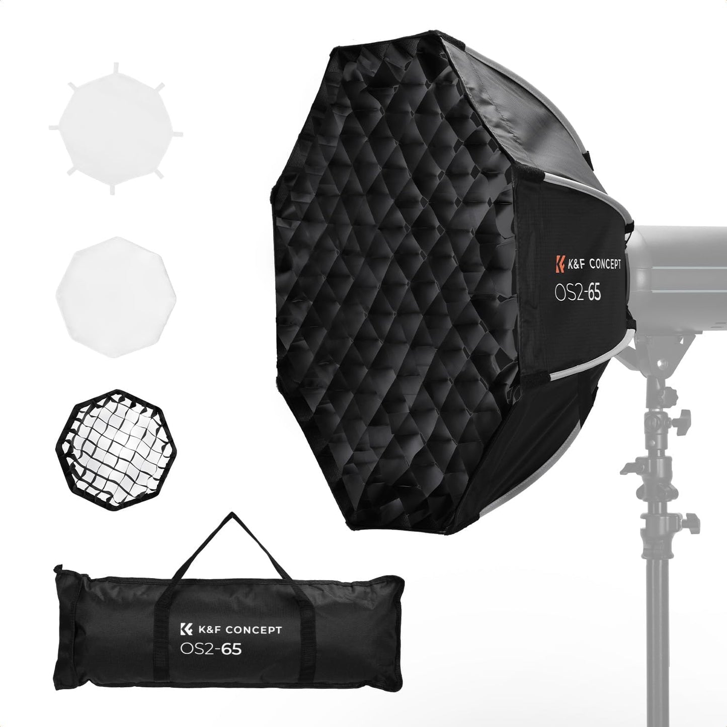 Caja luz octogonal 65cm softbox Bowens con bolsa transporte