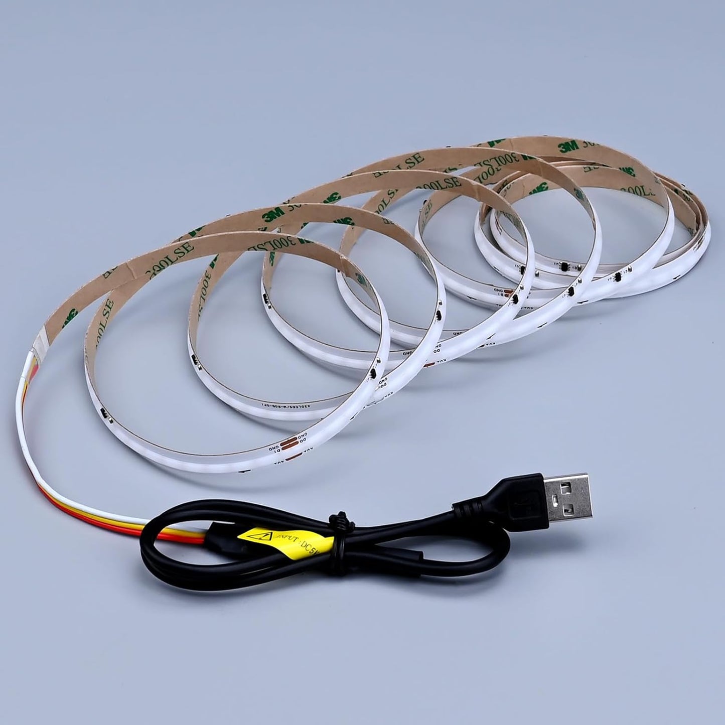 Tira LED COB RGB USB 13.12ft flexible IP20 con controlador