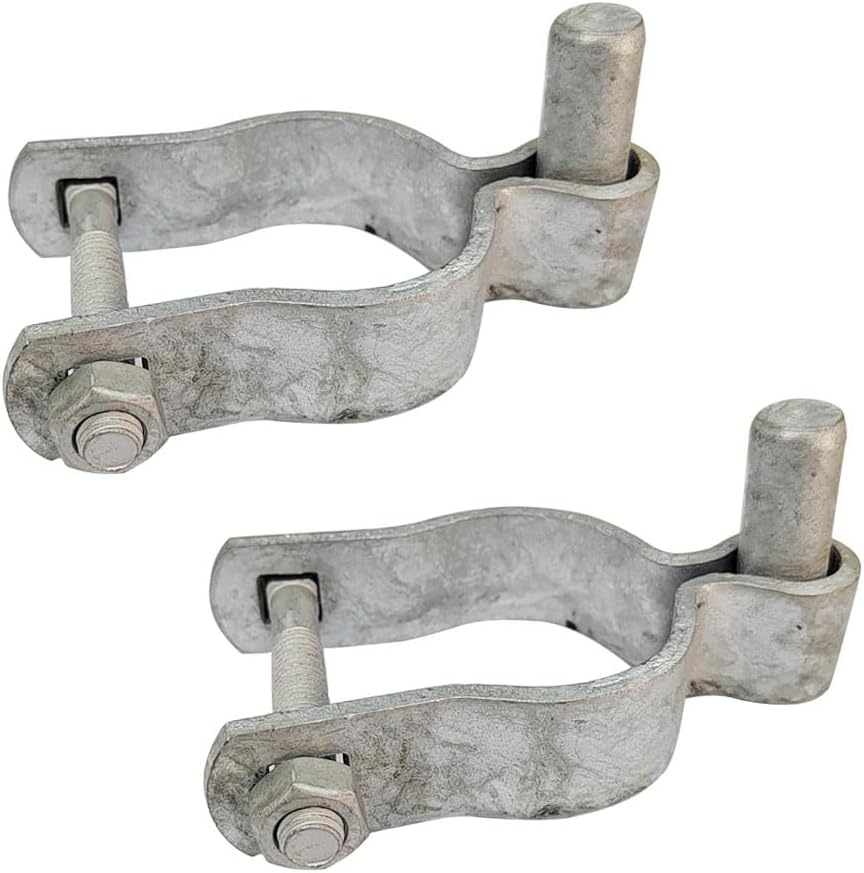 2 Pzas Bisagra Puerta Valla Cadena para Tubo 1-7/8" con Tornillos