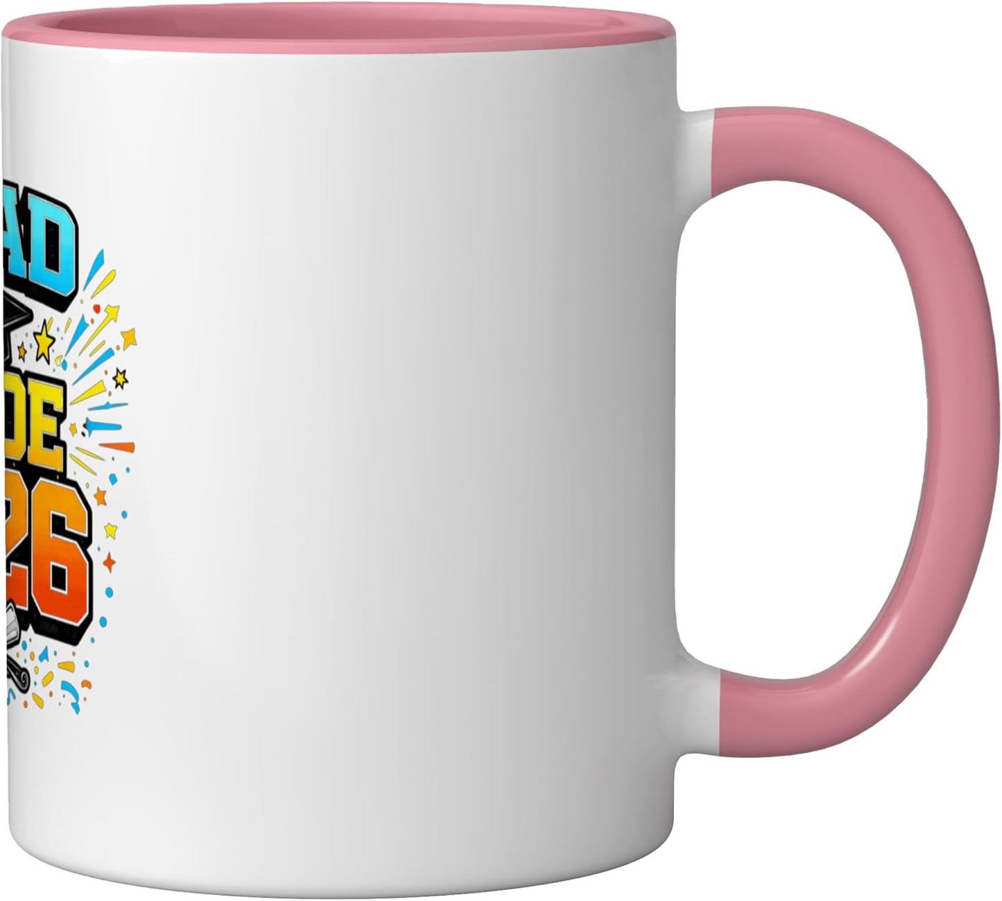 Taza Cerámica Clase 2026 Diseño Rosa/Blanco