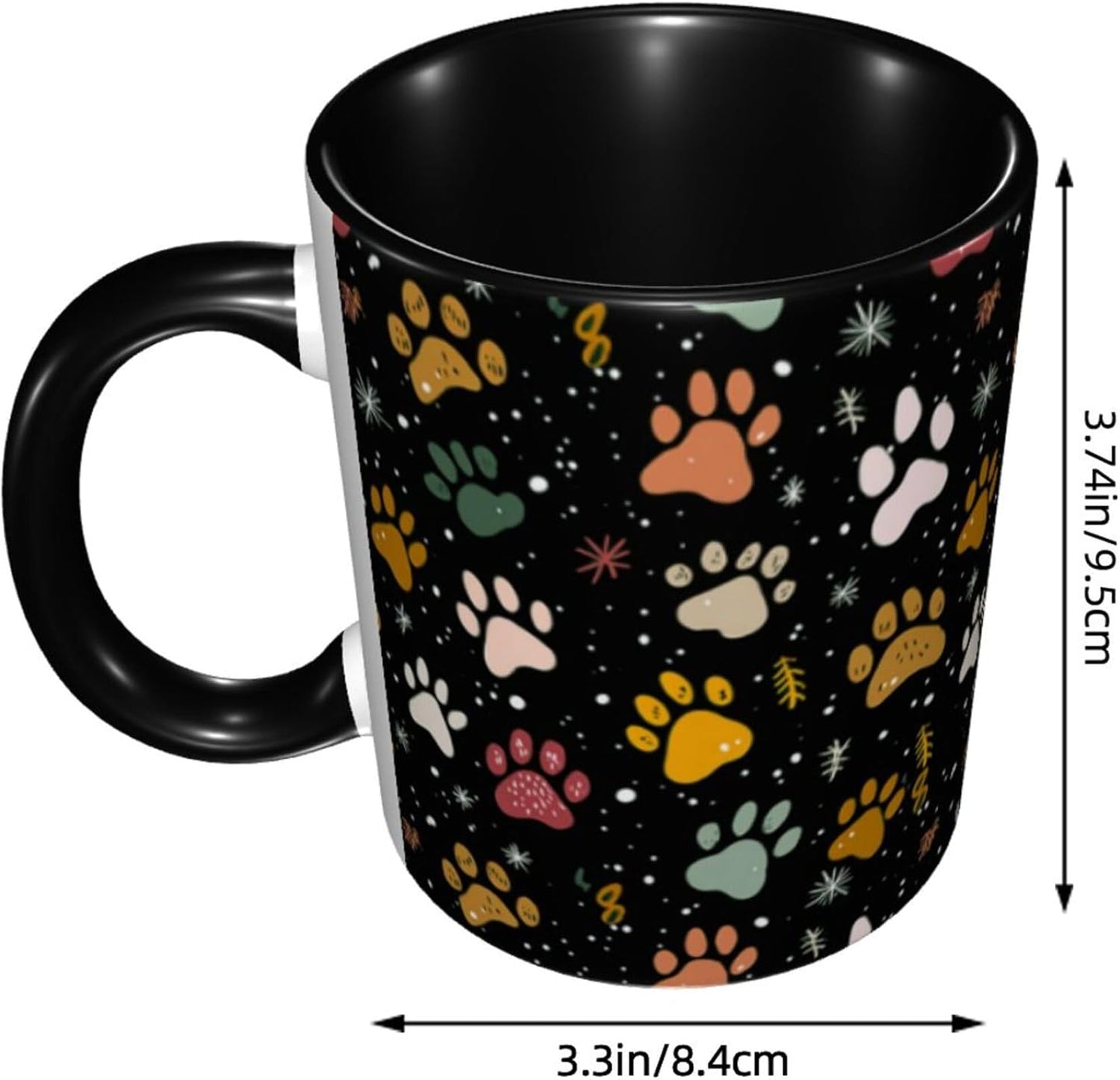 Taza de café con estampado de patas de 11 oz, regalo para mujer y hombre