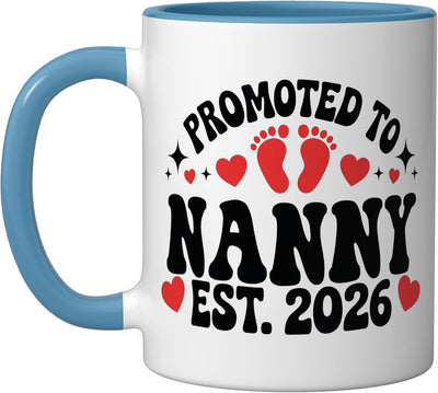 Taza Cerámica Nueva Mamá 2026 Azul/Blanco