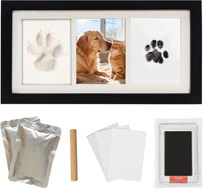 Kit impresión huellas mascotas 2 arcilla tinta grande recuerdo
