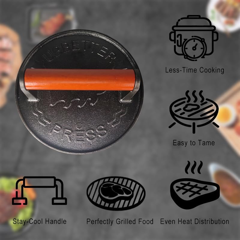 Prensa de tocino hierro fundido 7pulg