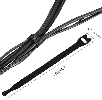 50 Bridas Reutilizables para Cables Correas Multiusos