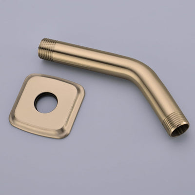 Brazo ducha dorado bronce champán 6pulg acero inox