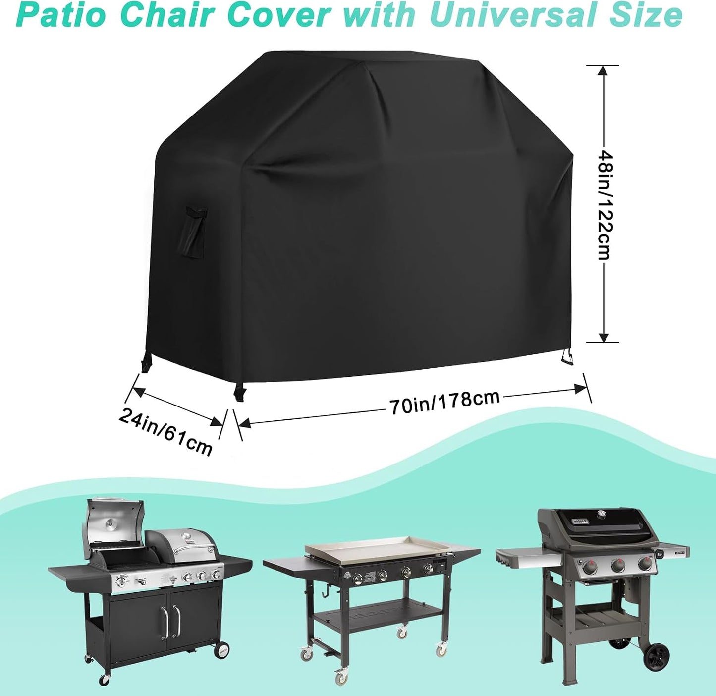 Cubierta parrilla horno barbacoa gas impermeable resistente