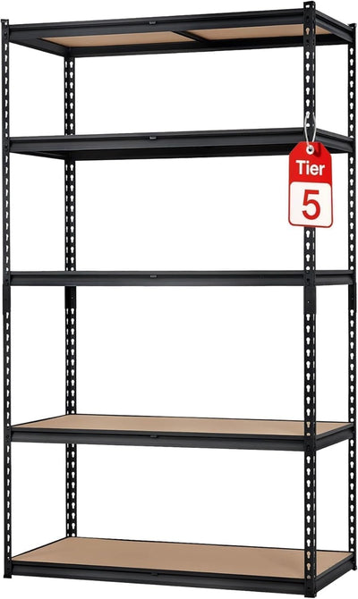 Estantería metal 5 niveles 2500lb para garaje cocina baño