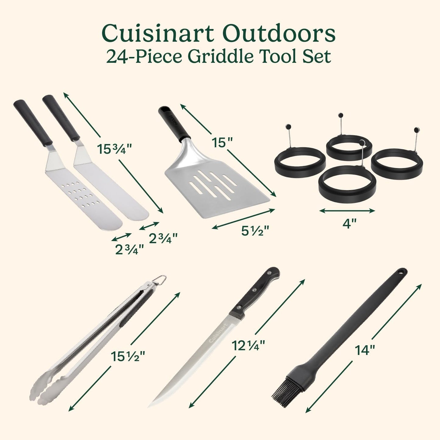 Set 24 Pzas Herramientas Parrilla Acero Inox con Bolsa