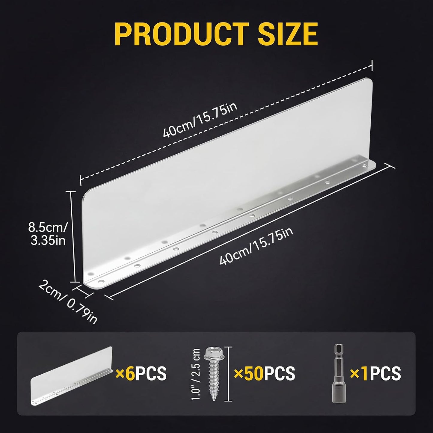 6 Protectores salpicaduras acero inox 50s canalón tejas