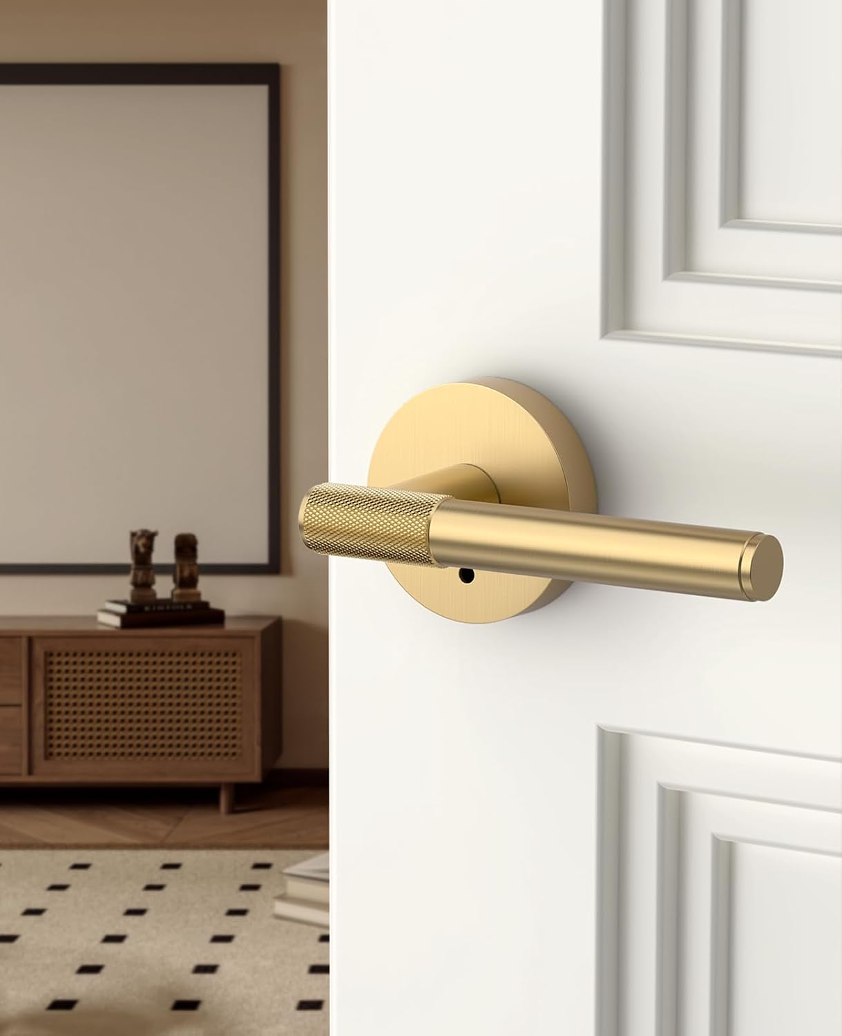 6 Manijas Puerta Bronce Champán para Dormitorio Baño