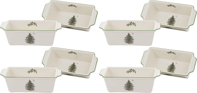 Molde Pan Navidad 7.75x3.5pulg Set 2 Sartenes Antiadherentes Loza