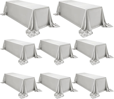 16 Pzas Surtido Manteles Satén Rectangular 90x156 y Redondos 120