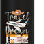 Botella de agua acero inoxidable aislada para viajes y vacaciones