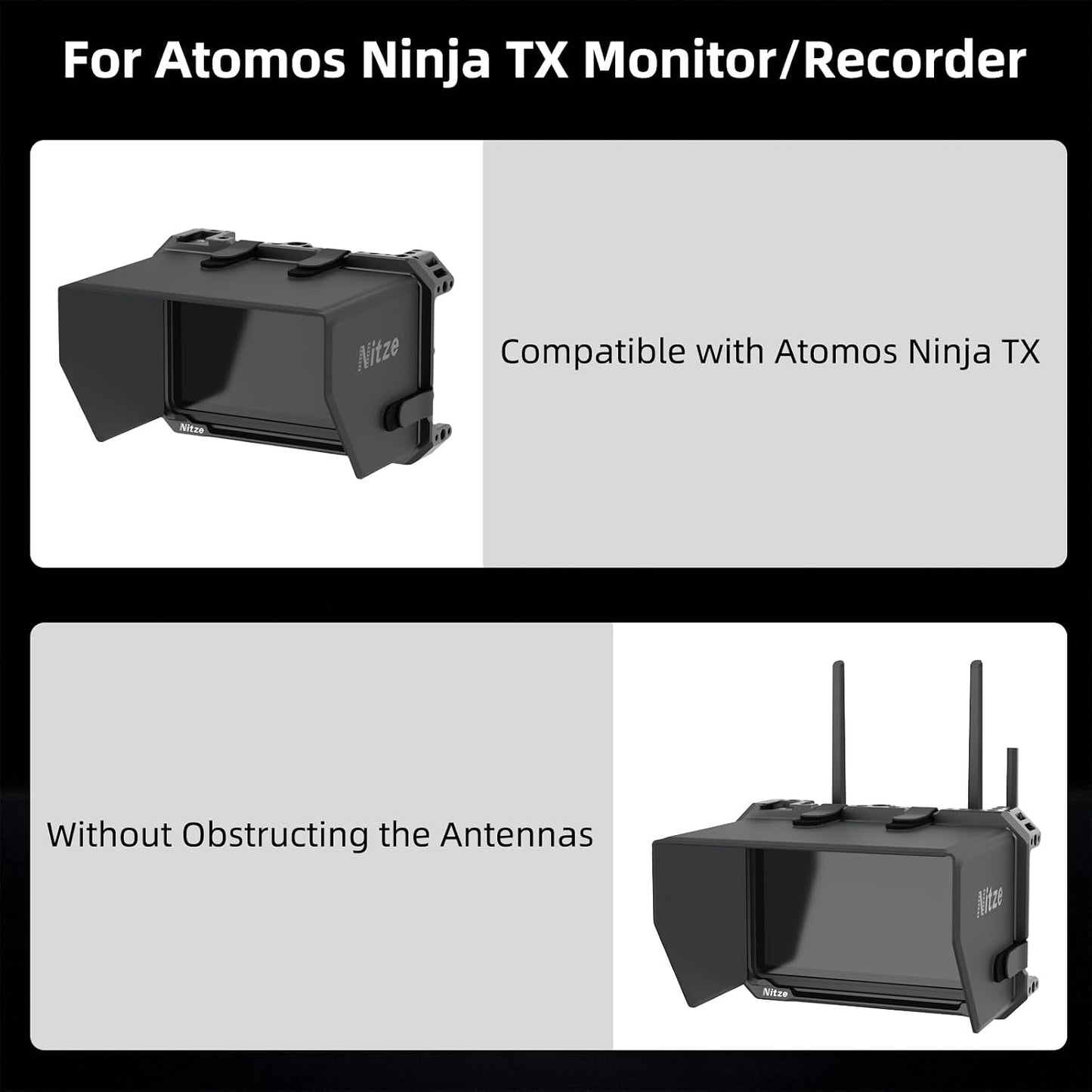 Kit jaula Atomos Ninja TX con parasol sintético y riel NATO