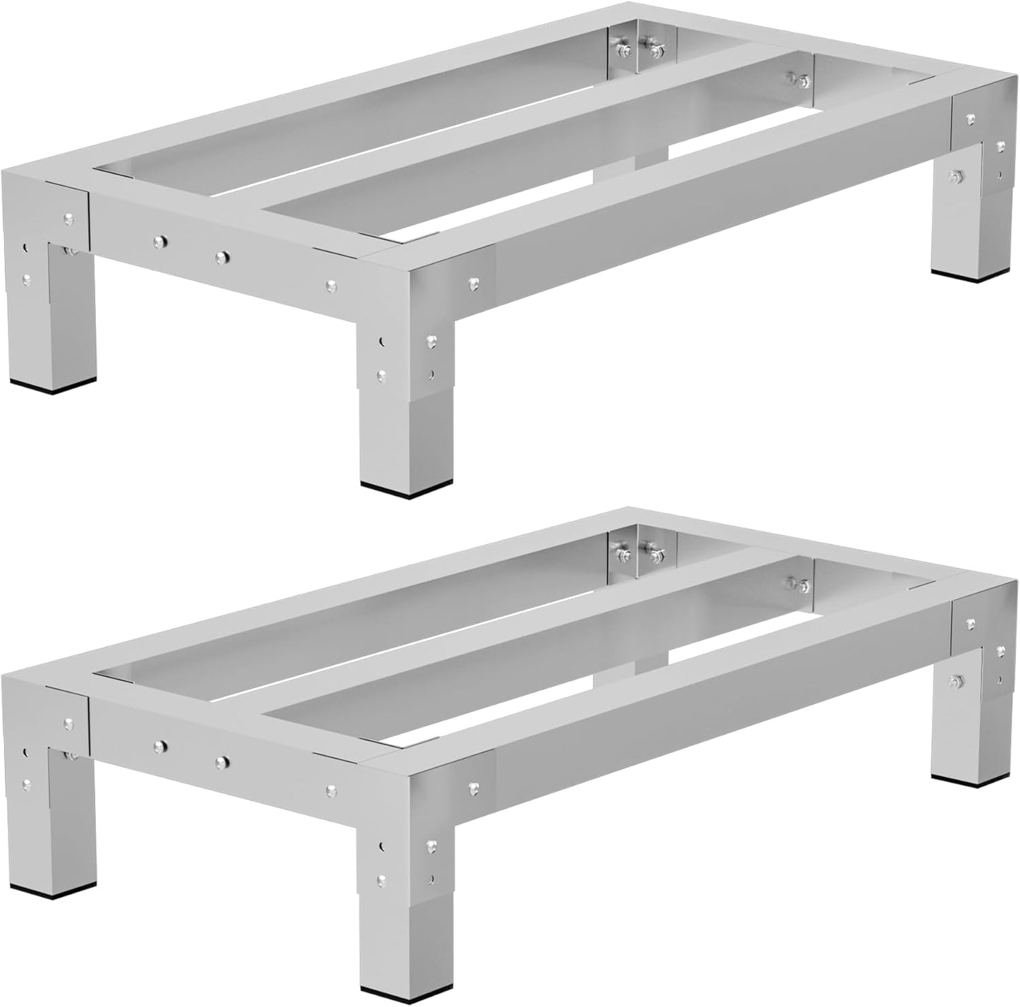 2 Pzas Estante Aluminio 36x20pulg Soporte Alimentos