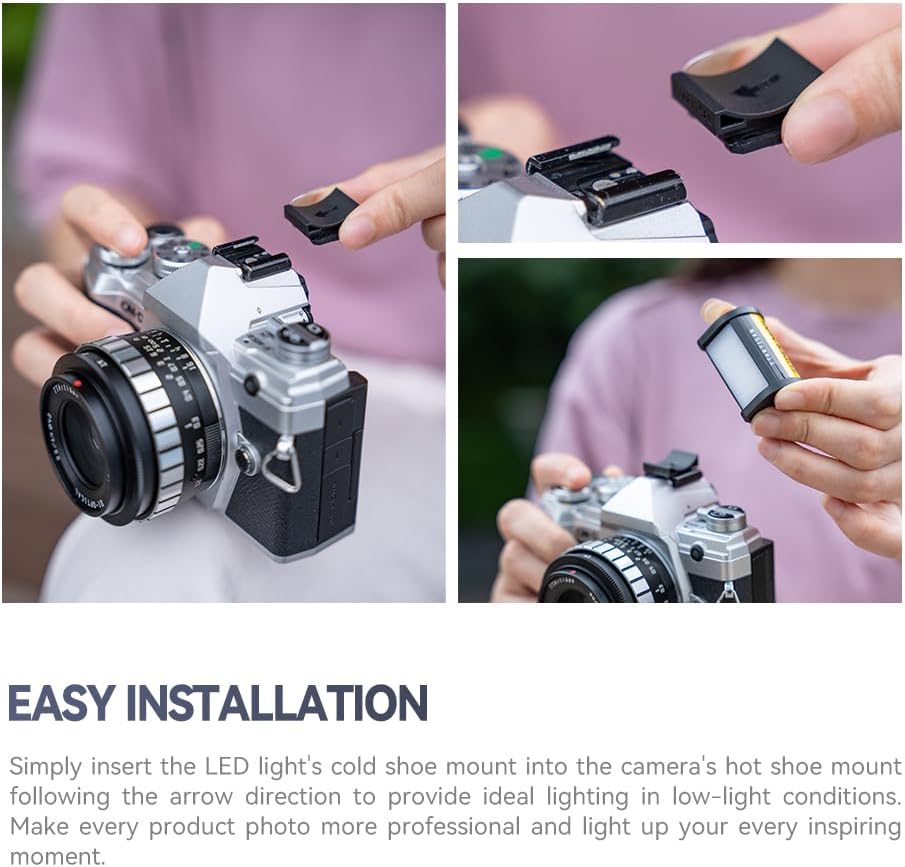 Luz LED magnética 3 colores 3000K-6000K recargable para cámara