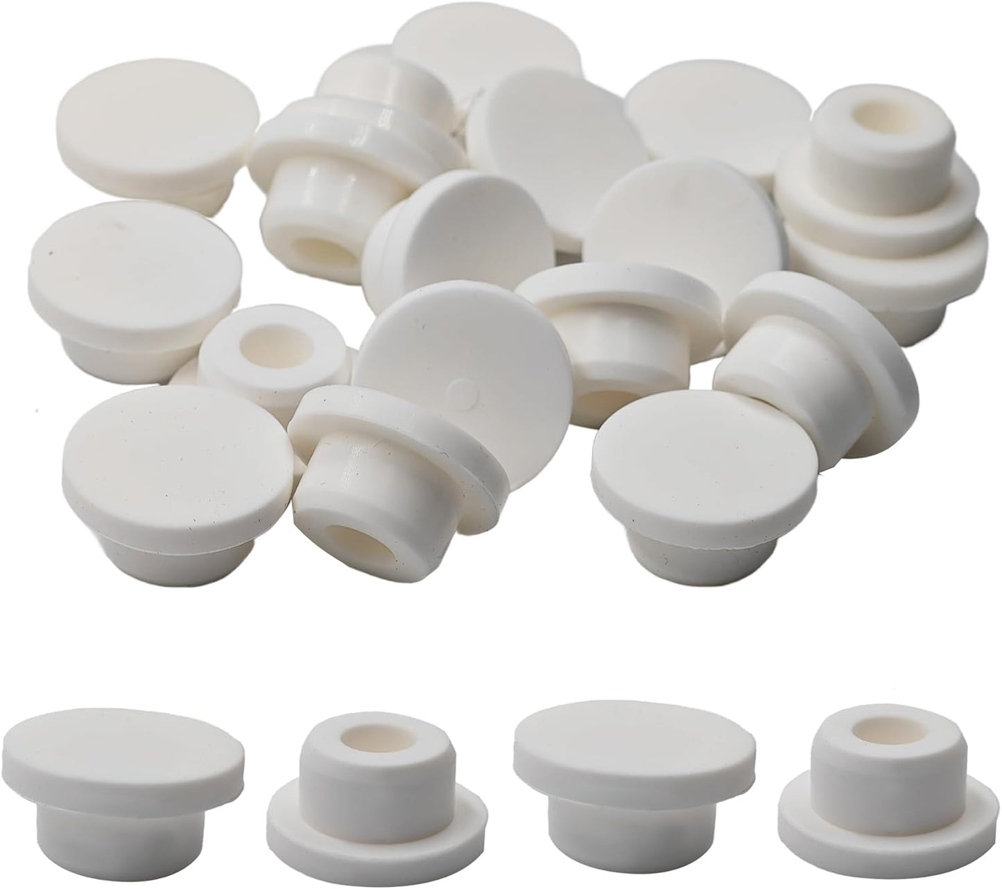 20 Tapones Silicón 0.748pulg Impermeables Tubos Fregaderos