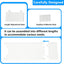 Separadores pared transparente sofá cama ajustables 9-11pulg set 2