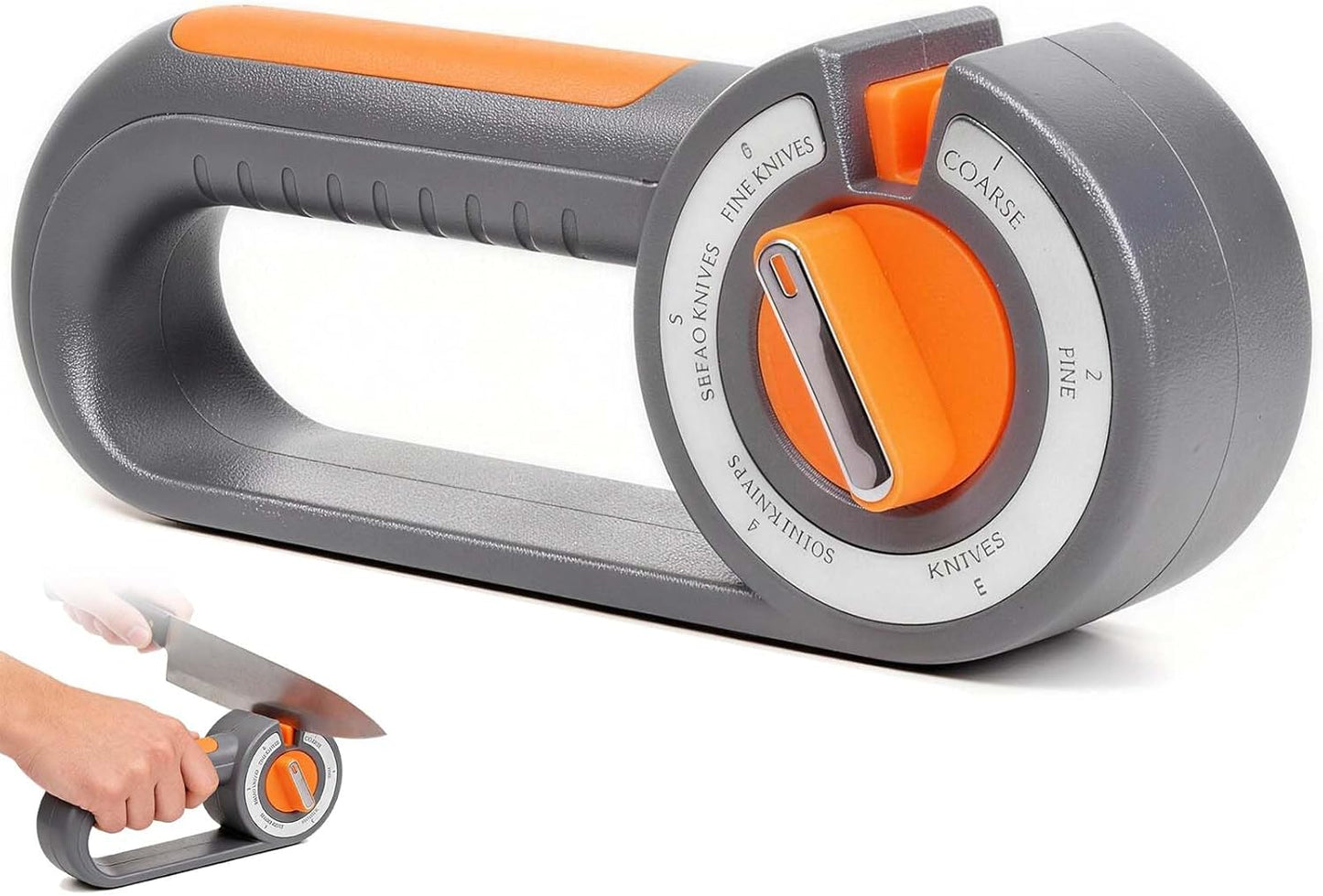 Afilador de cuchillos 6 en 1 para cocina con base antideslizante