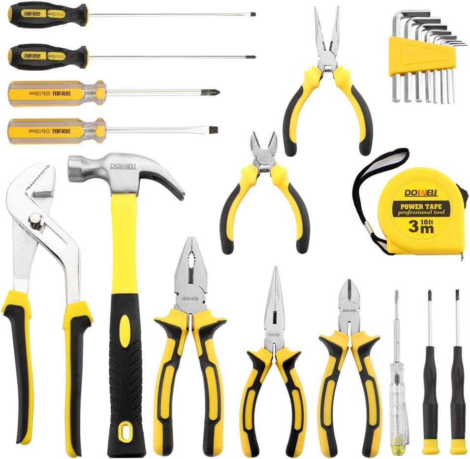 Set 24 Pzas Kit Herramientas Reparación Hogar con Bolsa