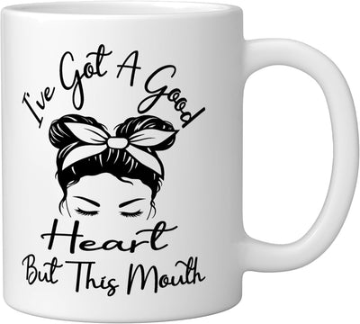 Taza de cerámica para boca desordenada madre blanco